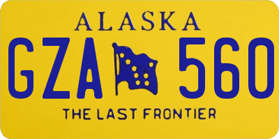 AK license plate GZA560
