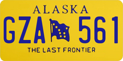 AK license plate GZA561