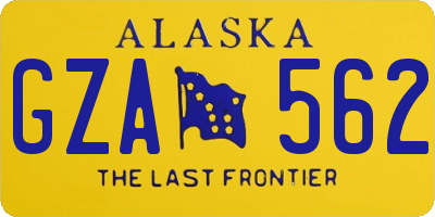 AK license plate GZA562