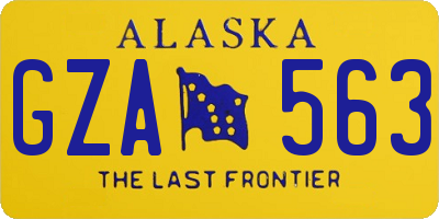 AK license plate GZA563