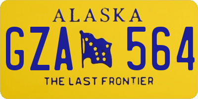 AK license plate GZA564