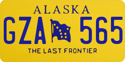 AK license plate GZA565