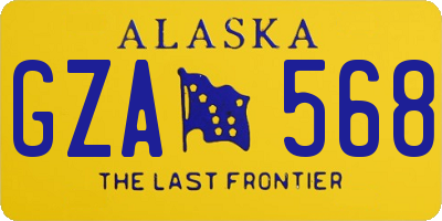 AK license plate GZA568