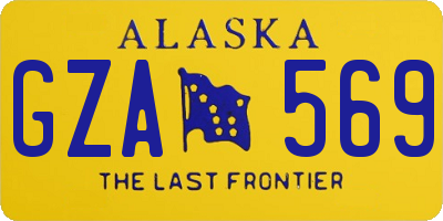 AK license plate GZA569