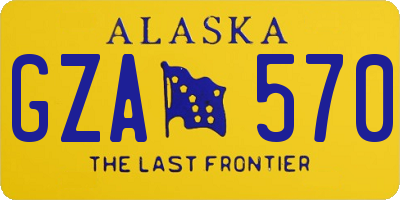 AK license plate GZA570
