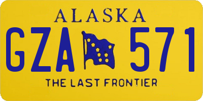 AK license plate GZA571