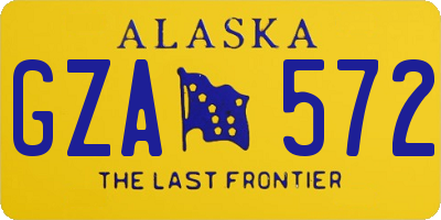 AK license plate GZA572