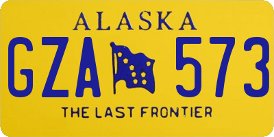 AK license plate GZA573