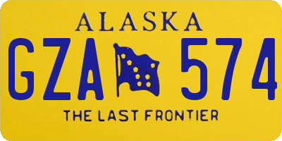 AK license plate GZA574