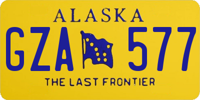 AK license plate GZA577