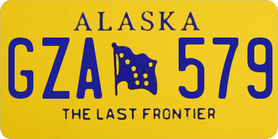 AK license plate GZA579