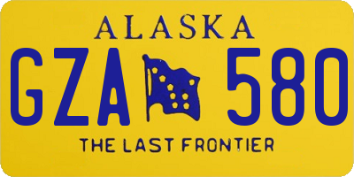 AK license plate GZA580