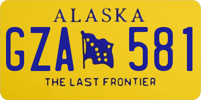 AK license plate GZA581
