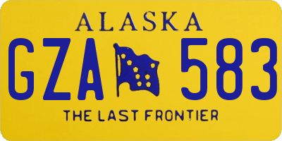 AK license plate GZA583