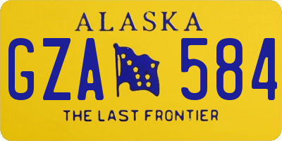 AK license plate GZA584