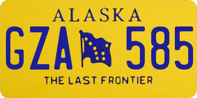 AK license plate GZA585