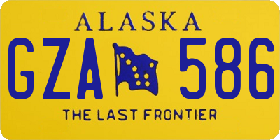 AK license plate GZA586