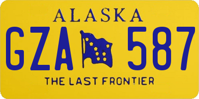 AK license plate GZA587