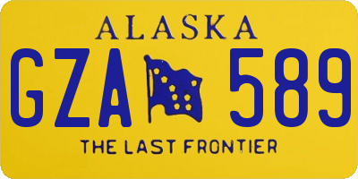 AK license plate GZA589