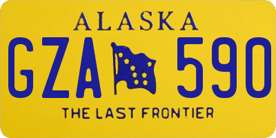 AK license plate GZA590