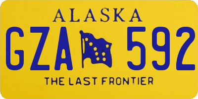 AK license plate GZA592