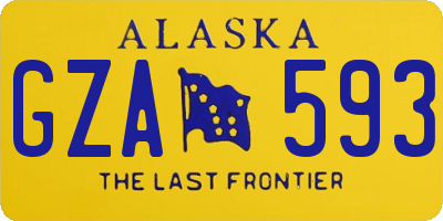 AK license plate GZA593