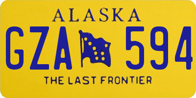 AK license plate GZA594