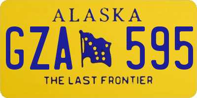 AK license plate GZA595