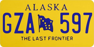 AK license plate GZA597