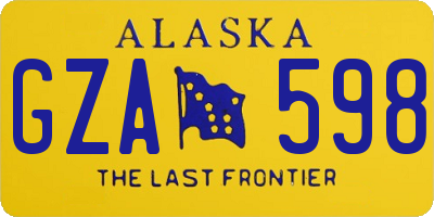 AK license plate GZA598