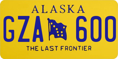 AK license plate GZA600