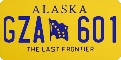 AK license plate GZA601