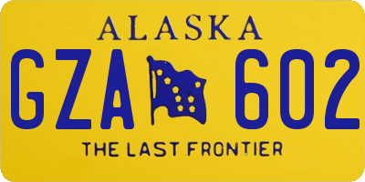 AK license plate GZA602