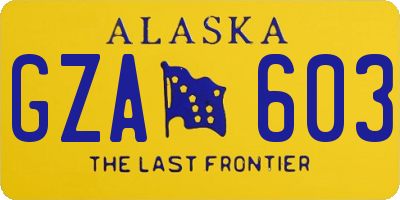 AK license plate GZA603