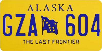 AK license plate GZA604