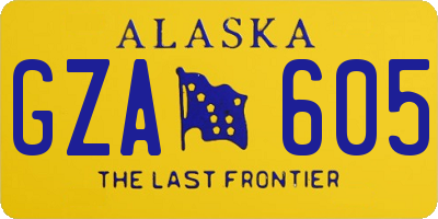 AK license plate GZA605
