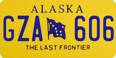 AK license plate GZA606