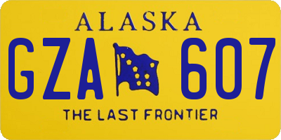 AK license plate GZA607