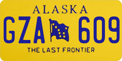 AK license plate GZA609