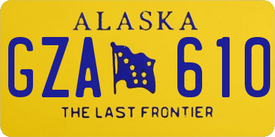 AK license plate GZA610