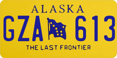 AK license plate GZA613