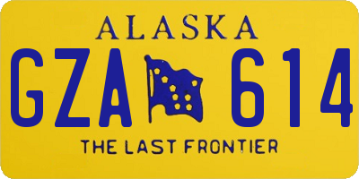 AK license plate GZA614