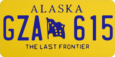 AK license plate GZA615