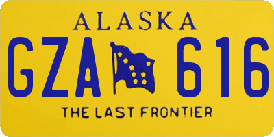 AK license plate GZA616