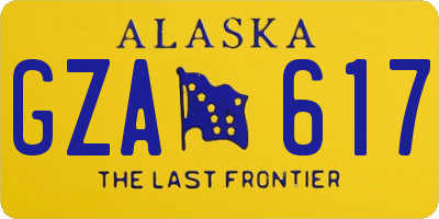 AK license plate GZA617
