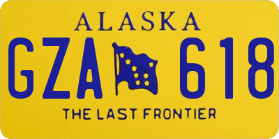 AK license plate GZA618