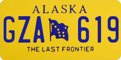AK license plate GZA619