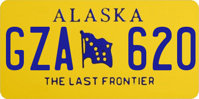 AK license plate GZA620