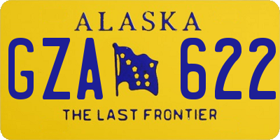 AK license plate GZA622