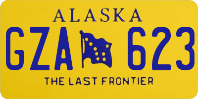 AK license plate GZA623